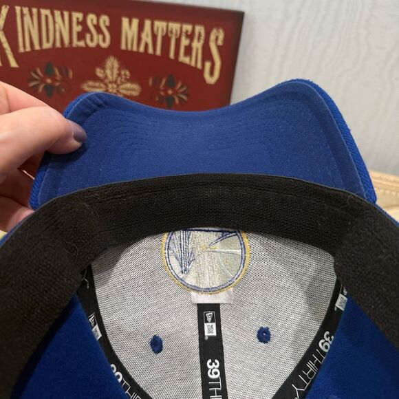 New Era Golden State Warriors Fitted Cap Hat Blue Sz M-L - Picture 10 of 13